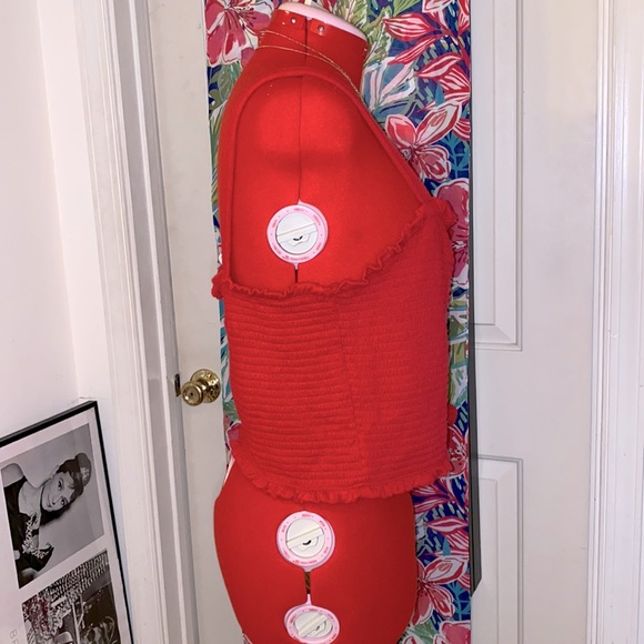 Forever 21+ Smocked Sweetheart Crop Top - Picture 3 of 6